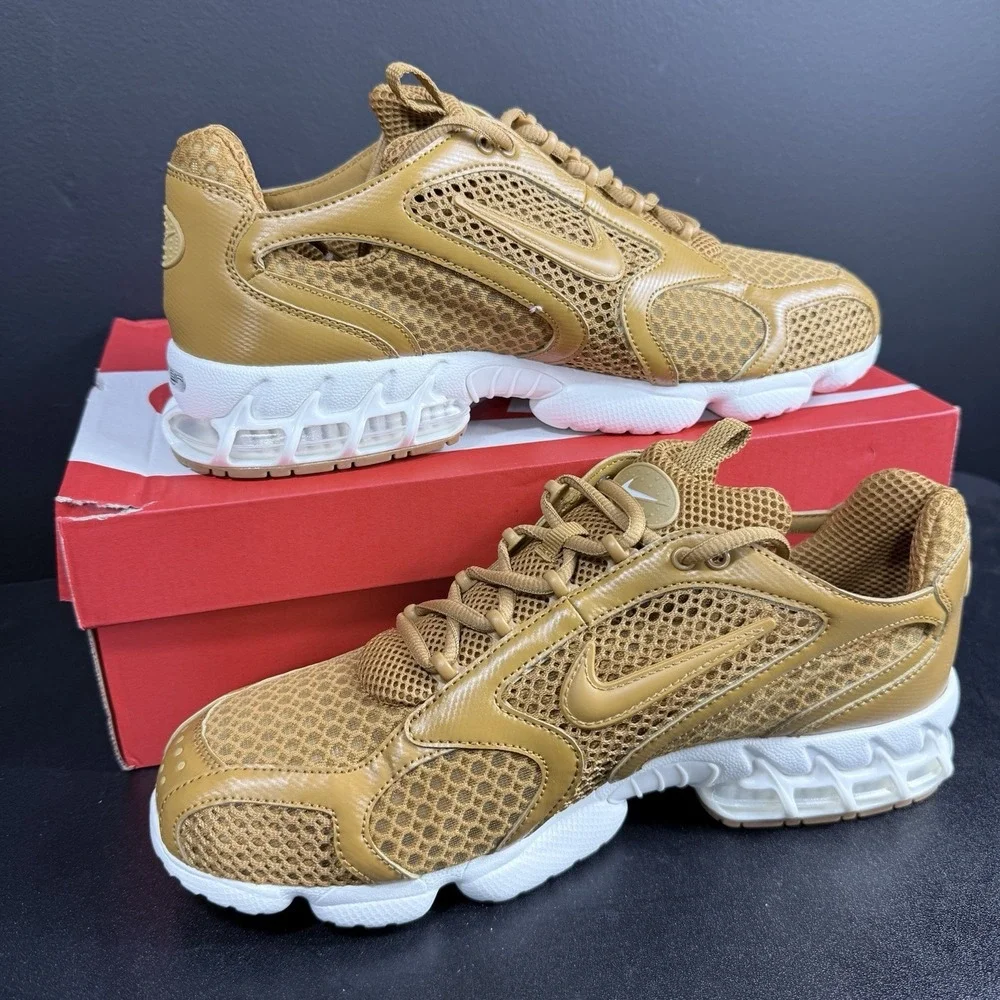 Nike Air Zoom Spiridon Cage 2 Men's Size 11 Wheat/White-Sail HQ3552-799 Sneakers